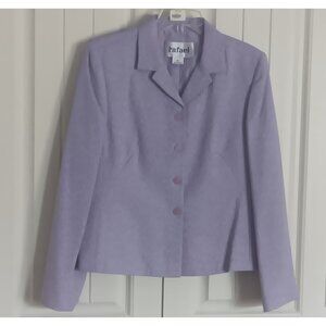 Rafael Women's Lilac Business Suit Size 14 Rayon & Polyester Blend Button Closur